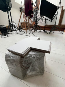 stiff cardboard paper case for tintype photos for transport or storage